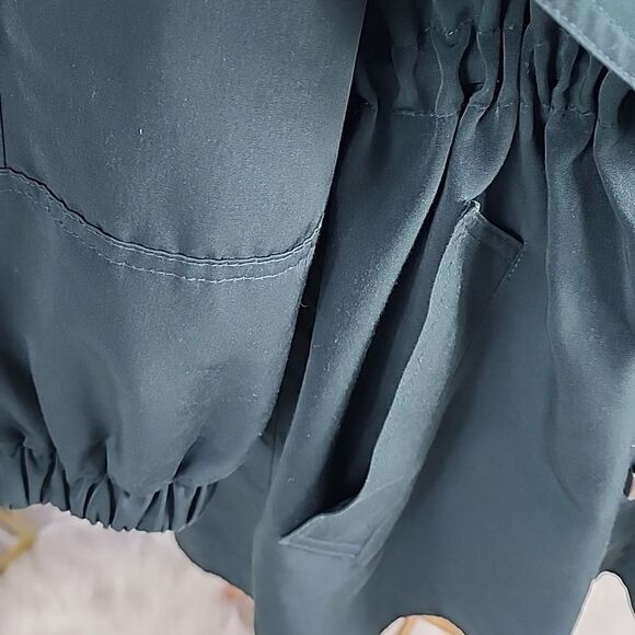 Vintage F S L Size XL Forest Green Zippered Coat with Gold Collar Chore Jacket - Picture 4 of 11